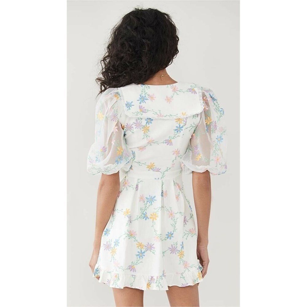 NEW FOR LOVE & LEMONS MAJORIE EMBROIDERED MINI DRESS - Picture 4 of 10